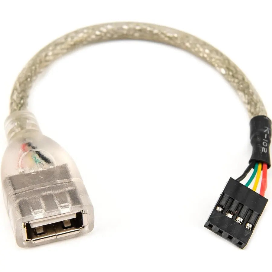 Rocstor Premium USB 2.0 Cable - USB A Female to Motherboard 4 Pin Header (Part Y10A208-B1)
