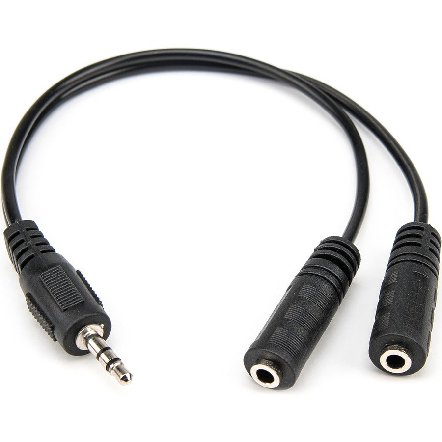 Rocstor Premium Slim Stereo Splitter Cable - 3.5mm Male to Dual 3.5mm Female Connectors