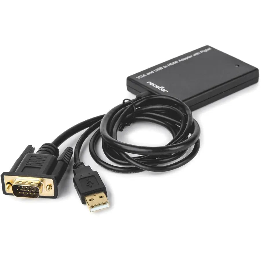 Rocstor Premium VGA to HDMI Adapter with USB Power and Audio - Model Y10A218-B1