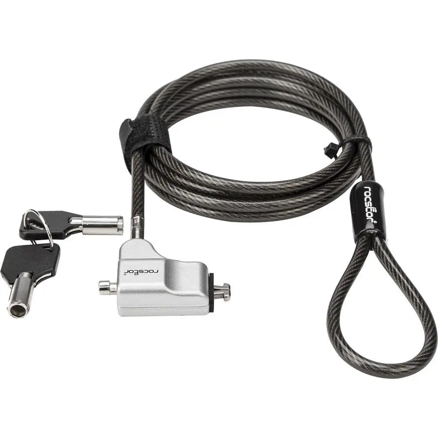 Rocstor Rocbolt C21 Security Cable with Key Lock – 6 ft Heavy-Duty Zinc Alloy Locking Cable for Tablets and Ultrabooks