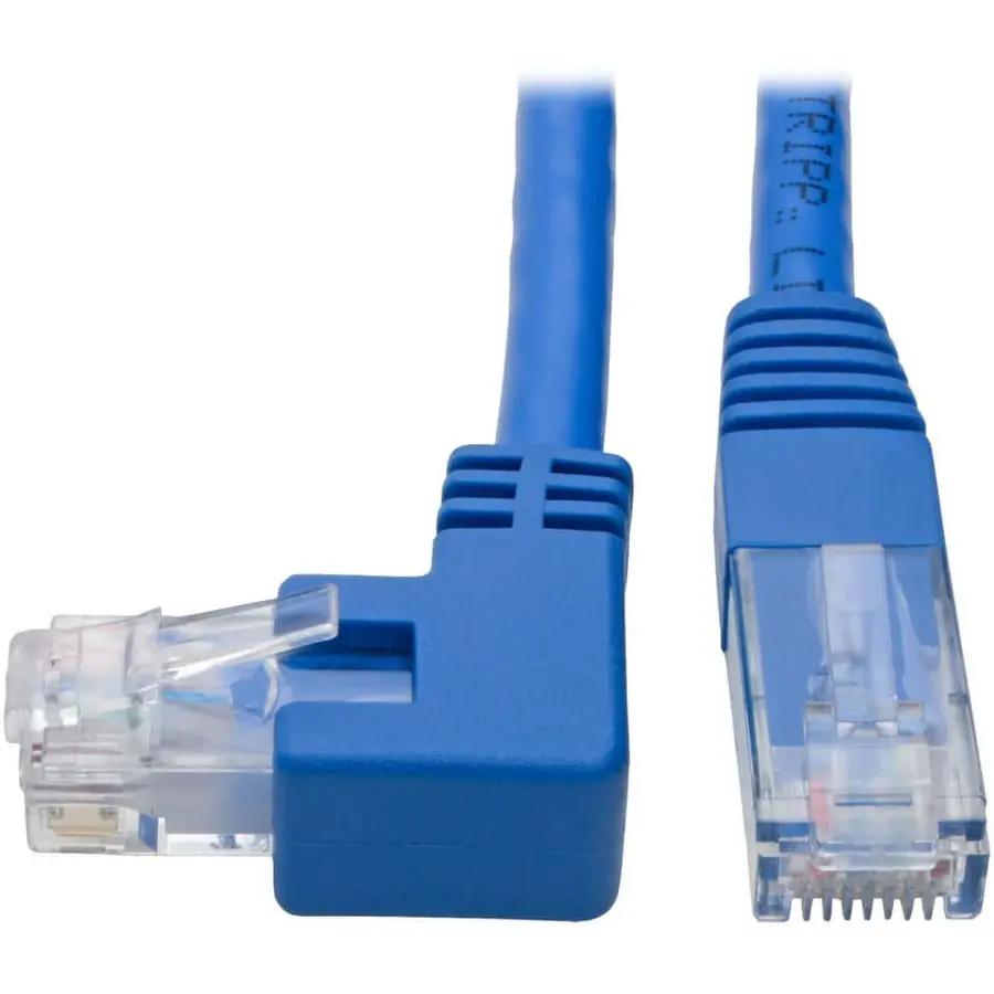 Eaton Tripp Lite Series N204-001-BL-LA Left-Angle Cat6 UTP Patch Cable - 1 ft., Blue RJ45 Ethernet Cable for Gigabit Networks by EATON TRIPP LITE SERIES CONNECTIVIT