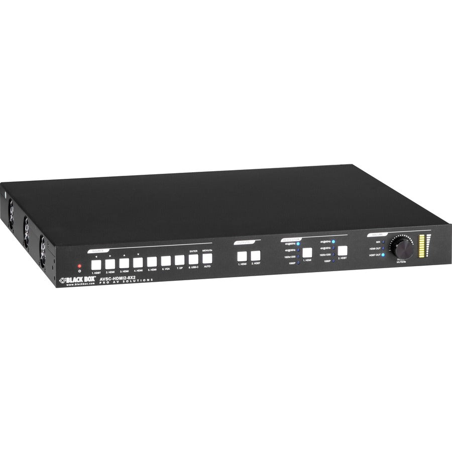Black Box AVSC-HDMI2-8X2 8x2 HDMI & CATx Video Matrix Switcher with 4K Support