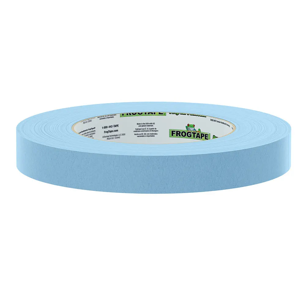 FrogTape CP 250 Medium-High Adhesion Masking Tape - 18MM x 55M, Light Blue, 12-Pack