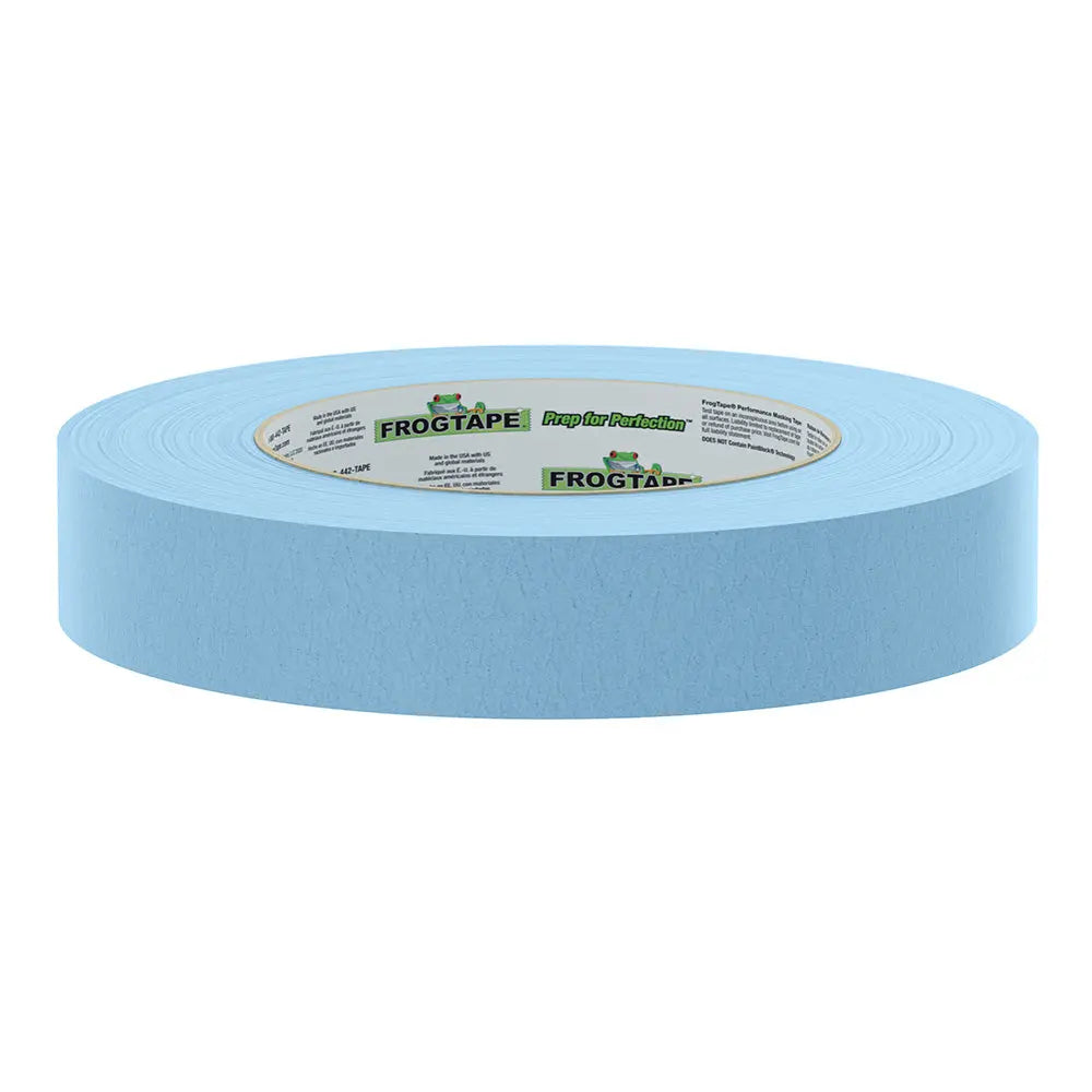 FrogTape CP 250 Medium-High Adhesion Masking Tape - 24MM x 55M, Light Blue, 12-Pack