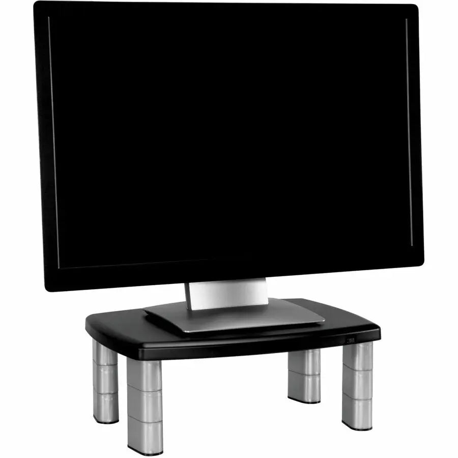 3M MS80B Premium Adjustable Monitor Stand for Laptops, Monitors, and Printers