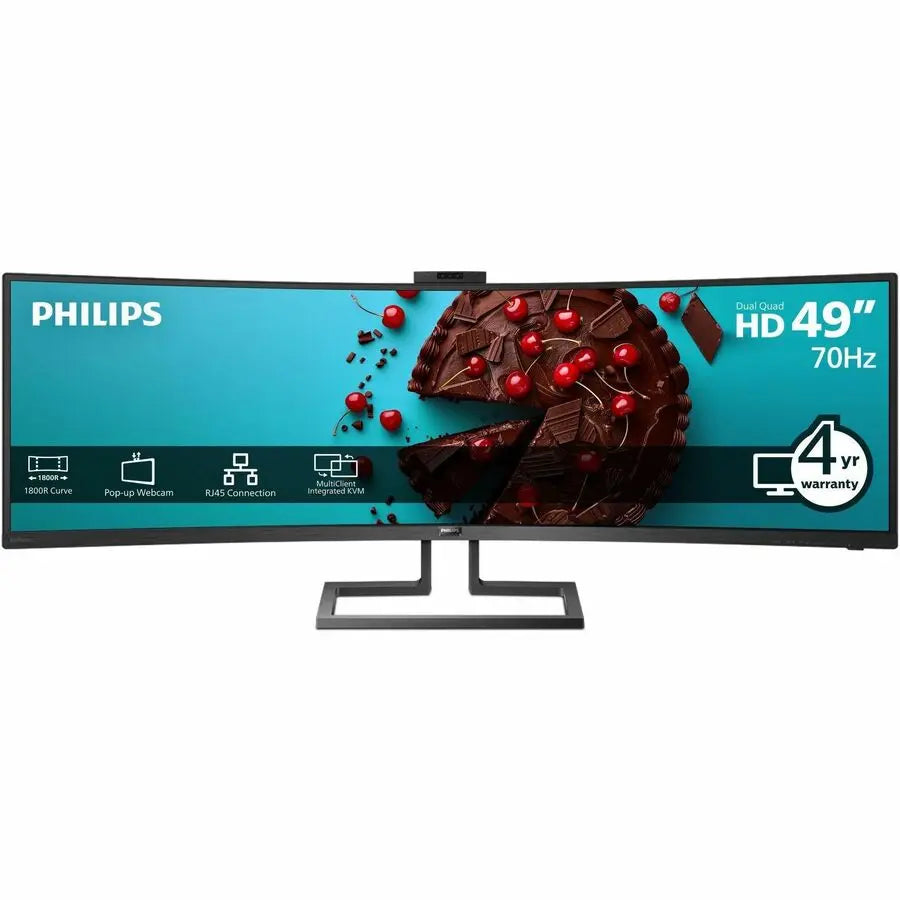 Philips Brilliance 499P9H 49-Inch Curved UltraWide LCD Monitor with Dual Quad HD and USB-C Docking