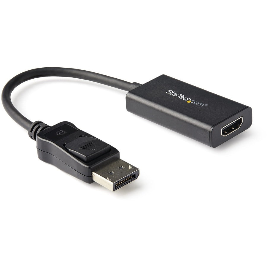 StarTech.com DisplayPort to HDMI Adapter with HDR – Supports 4K 60Hz, Latching Connector, Black