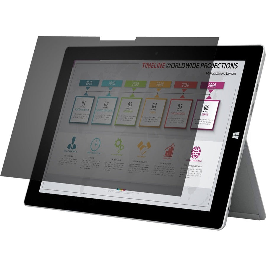 Rocstor PrivacyView™ Privacy Screen Filter for Microsoft Surface Pro 3/4 – 12.3 Inch, 3:2 Aspect Ratio, Touch Sensitive, Scratch Resistant