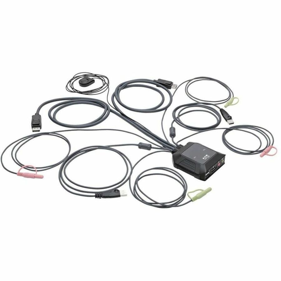 Eaton Tripp Lite Series B032-DPUA2 2-Port DisplayPort USB KVM Switch for Dual Computer Control