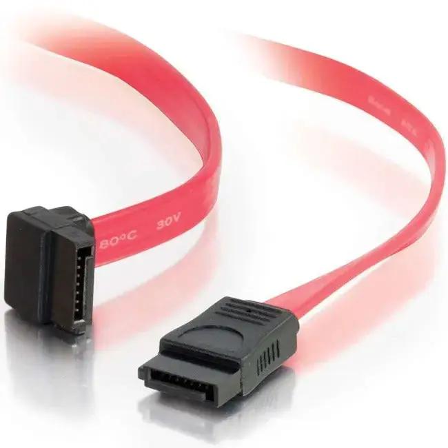 C2G 18-inch 7-Pin SATA Cable with 180° to 90° Angled Connectors – Reliable Data Transfer for PC and Server Storage by Legrand Group