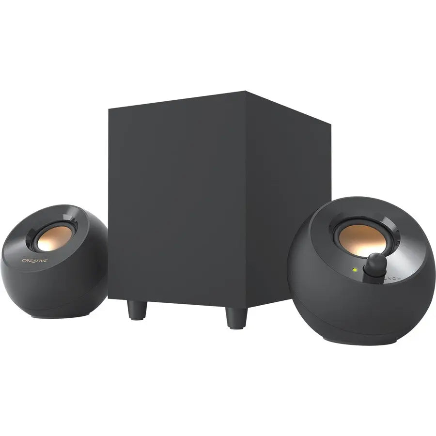 Creative Pebble Plus 2.1 Desktop Speakers with Subwoofer - 8W RMS Power, Black