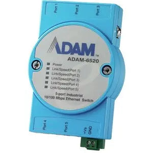 Advantech ADAM-6520-BE 5-Port 10/100 Mbps Industrial Ethernet Switch for Harsh Environments