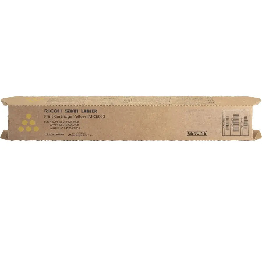 Ricoh Original Laser Toner Cartridge Part 842280 for IM C4500 and IM C6000 – Yellow