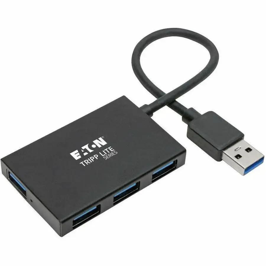 Eaton Corporation Tripp Lite U360-004-4A-AL 4-Port USB 3.0 SuperSpeed Slim Hub - Portable Aluminum Design by Eaton Corporation
