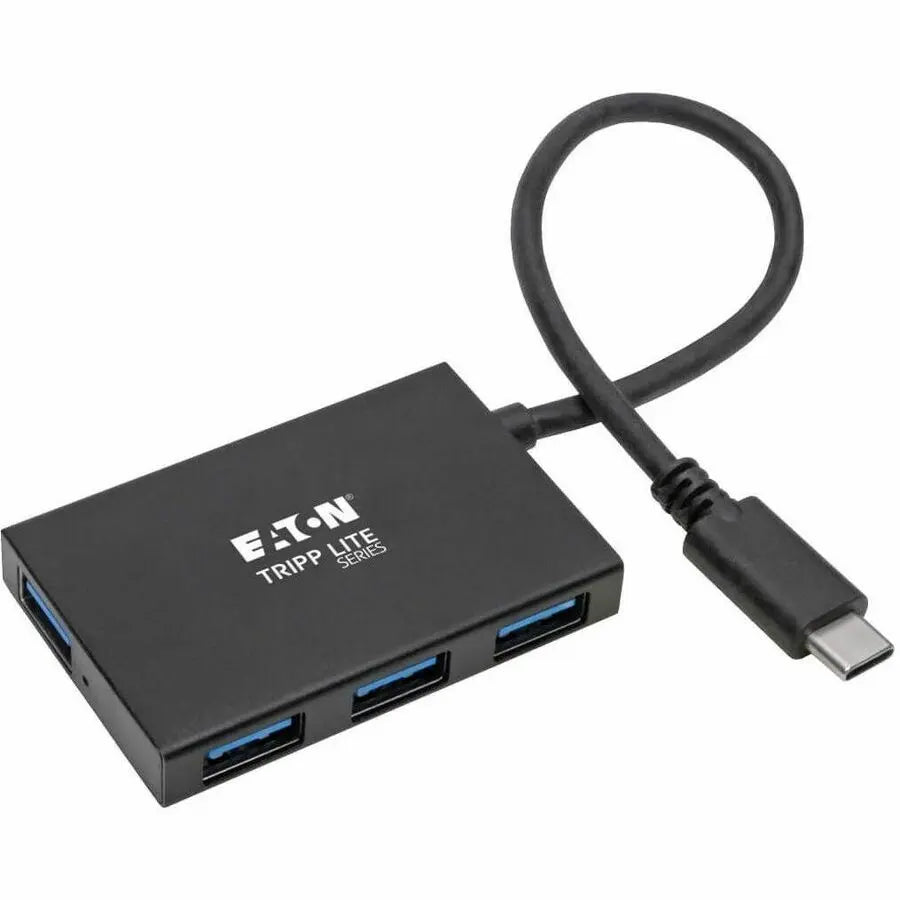Eaton Tripp Lite Series 4-Port USB-C Hub with USB 3.1 Gen 1 Speeds, Aluminum Housing, Black