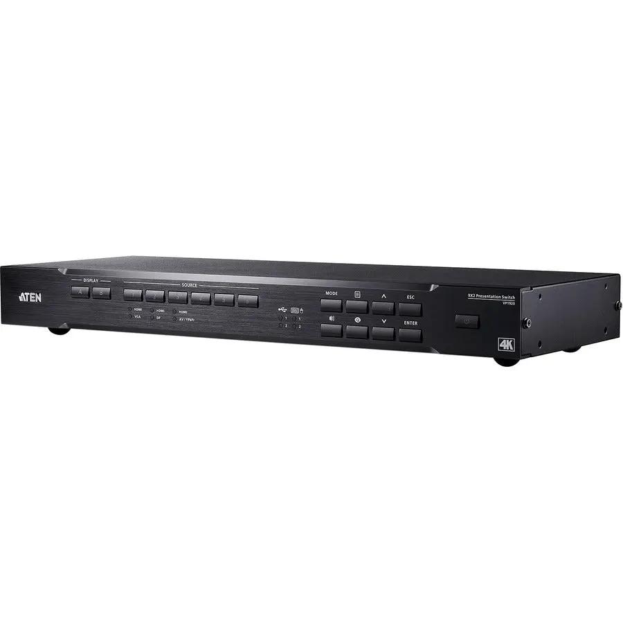 ATEN VP1920 9x2 4K Presentation Matrix Switch for Professional AV Environments by ATEN TECHNOLOGIES