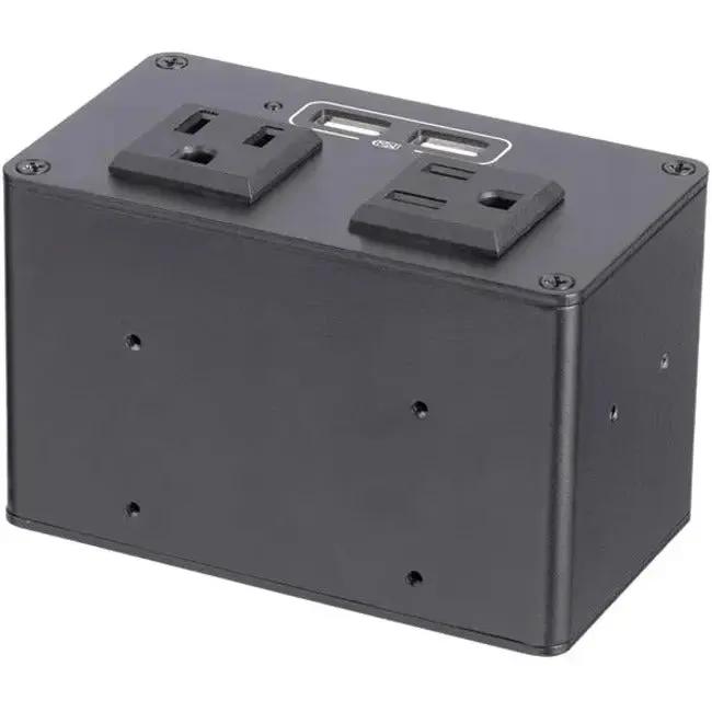 StarTech.com Power Outlet Module for Conference Table Connectivity Box – 2 AC Outlets & 2 USB Ports, Desk Mountable Charging Hub by StarTech.com
