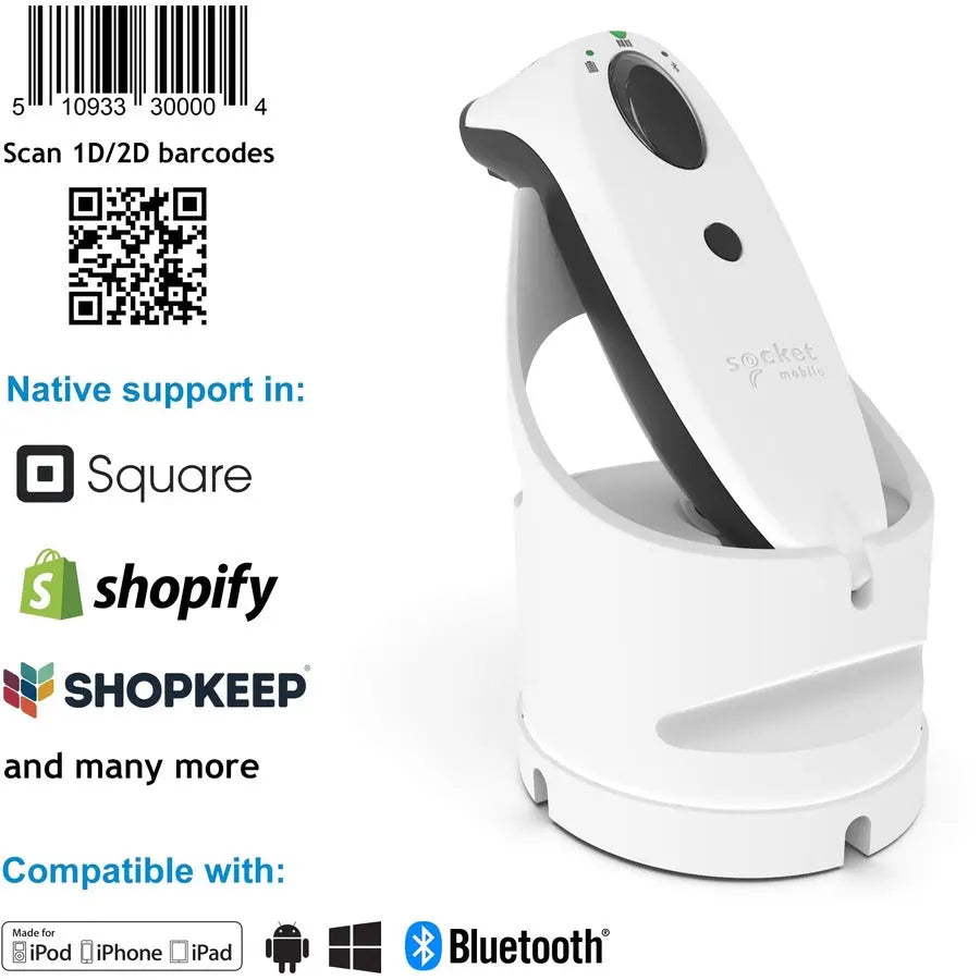 Socket Mobile SocketScan S740 Universal Barcode Scanner with Bluetooth and Docking Station