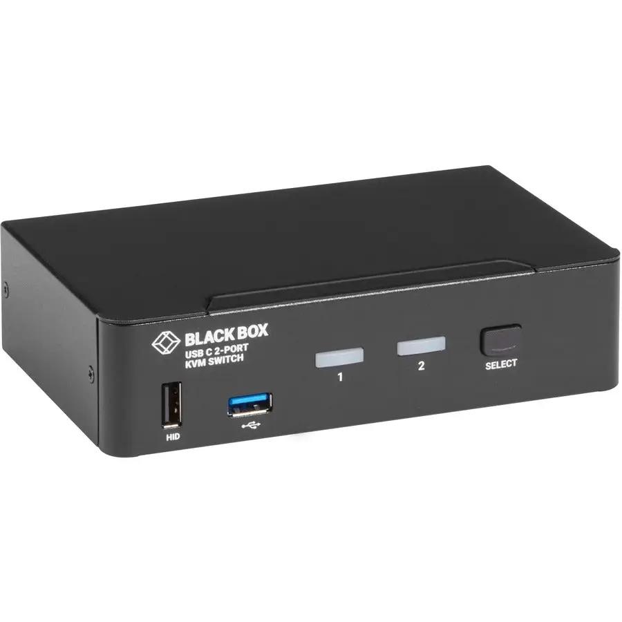 Black Box Corporation KVMC4K-2P USB-C 4K KVM Switch, 2-Port for Dual Computer Control by Black Box Corporation