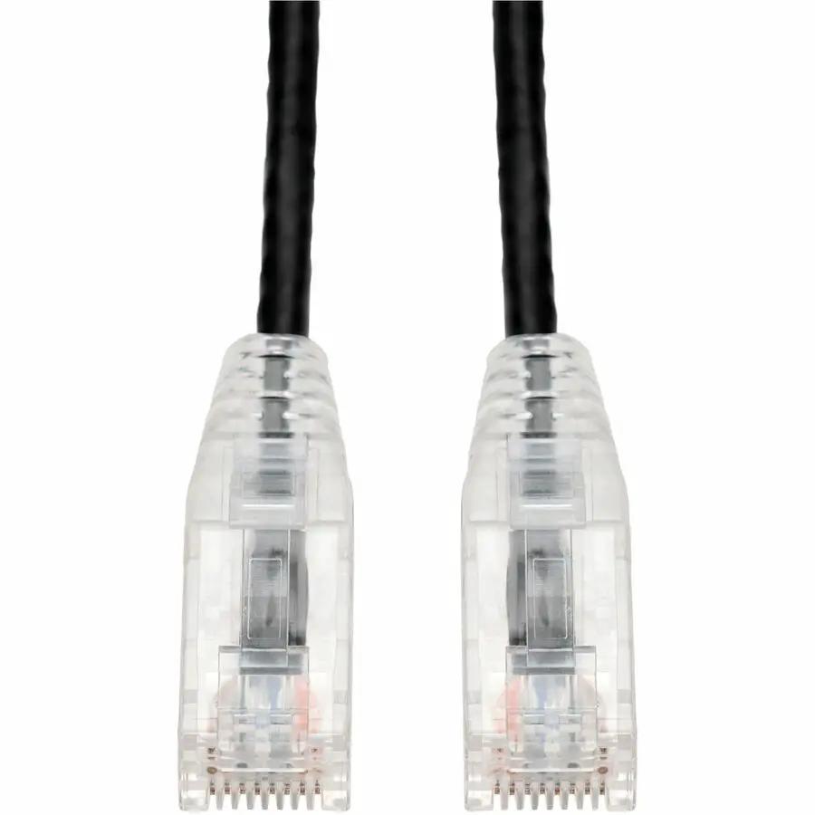 AddOn 3ft Black CAT 6 Slim PVC Ethernet Cable Snagless Clear-Claw RJ-45 M/M by ADDON