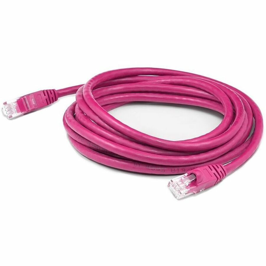 AddOn 14ft Pink Cat5e UTP Ethernet Patch Cable with RJ-45 Male Connectors
