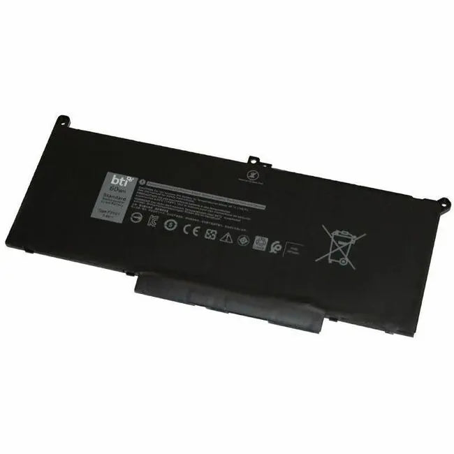 Battery Technology Inc BTI 451-BBYE-BTI 7.6V 60Whr Lithium-Ion Notebook Battery for Dell Latitude 7280, 7390, 7480, 7490