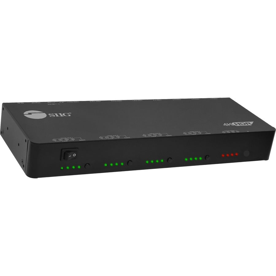 SIIG 4x4 HDMI 2.0 4K HDR Matrix Switch with Cloud Control (Part #CE-H24W11-S1)
