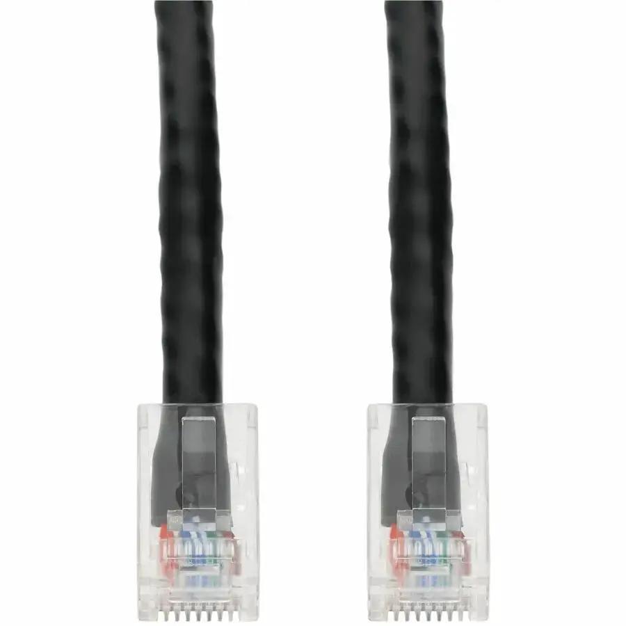 AddOn 7ft Black CAT5E PVC Ethernet Cable Non-Booted RJ-45 Male to Male by ADDON