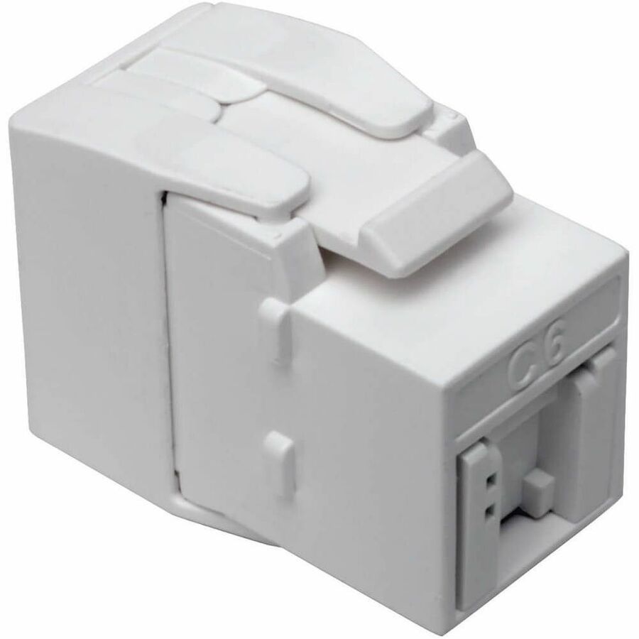 Eaton Tripp Lite Series N238-001-GY-TF Toolless RJ45 Keystone Jack, Cat6a/Cat6/Cat5e, White, TAA