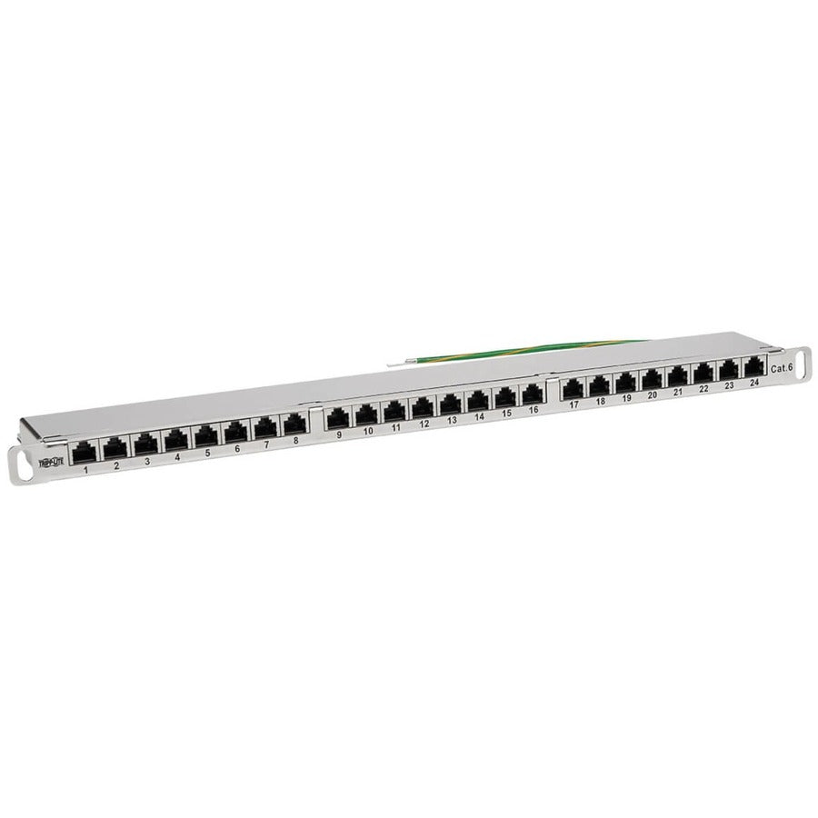Eaton Tripp Lite Series Cat6 24-Port Shielded Patch Panel N252-024-HU-SHK for High-Density Ethernet Network Management