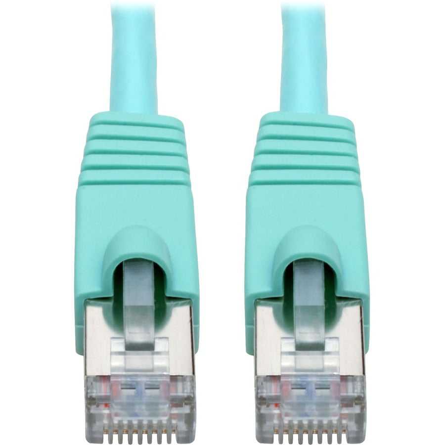 Tripp Lite by Eaton Cat6a 10G Snagless Shielded STP Ethernet Cable (RJ45 M/M) PoE Aqua 10 ft. (3.05 m)
