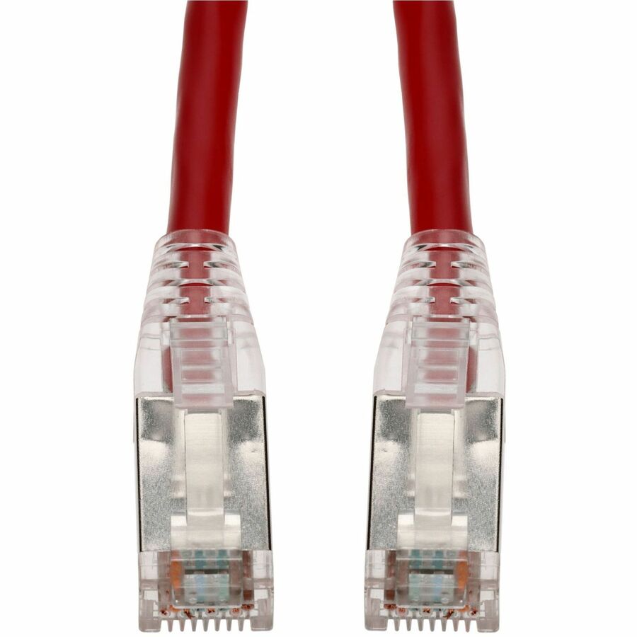 AddOn 10ft Red CAT 6 Shielded PVC Ethernet Cable with Snagless Bubble Boot and RJ-45 Male Connectors