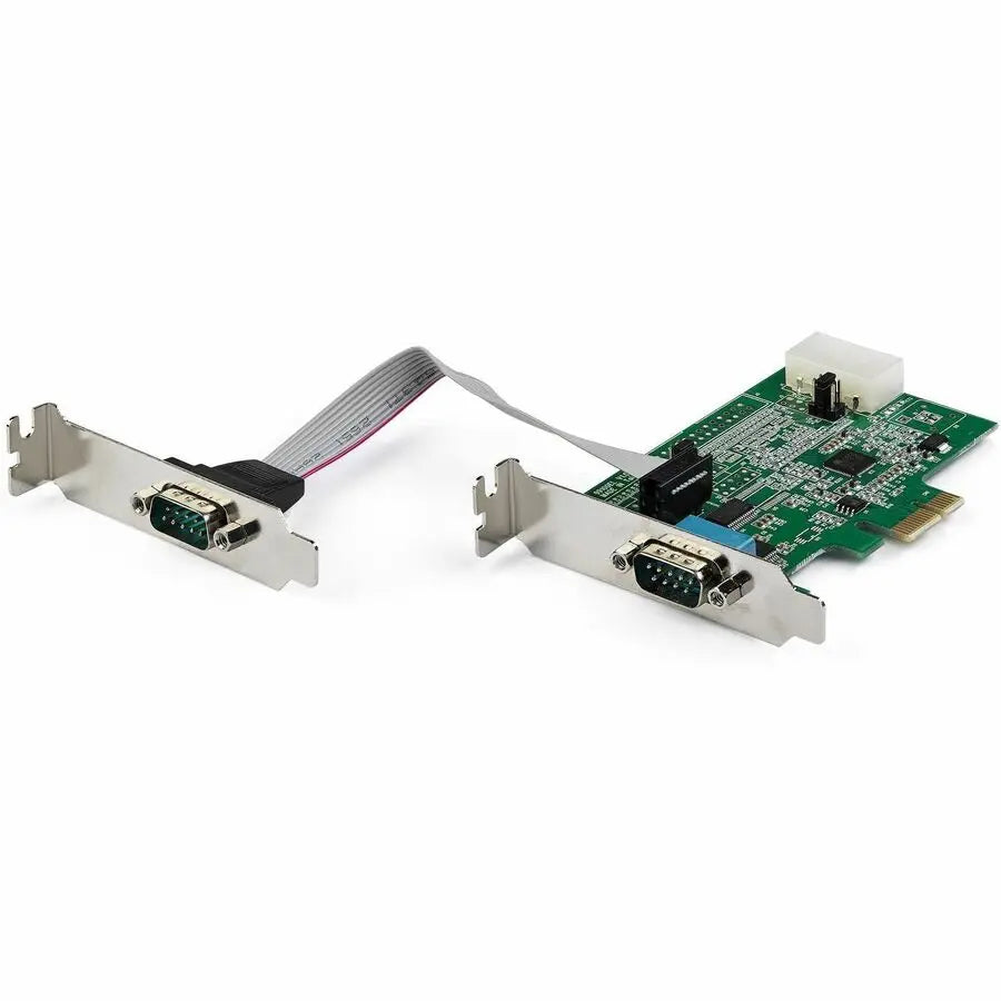 StarTech.com 2-Port PCIe RS232 Serial Adapter Card with 16950 UART - Low Profile, Windows & Linux Compatible