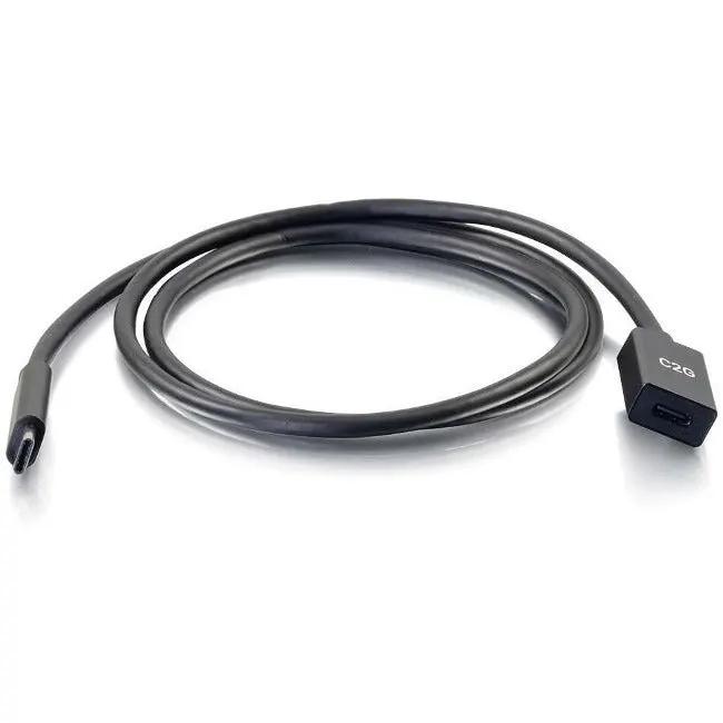 LEGRAND AV - C2G 3ft USB C Male to Female Extension Cable - USB Type-C 3.2 Gen 1 with 5Gbps Data Transfer and 3A Charging by Legrand Group