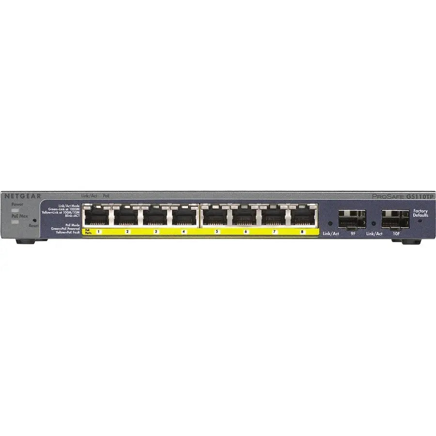 Netgear ProSafe GS110TP Ethernet Switch with PoE and Gigabit Ports