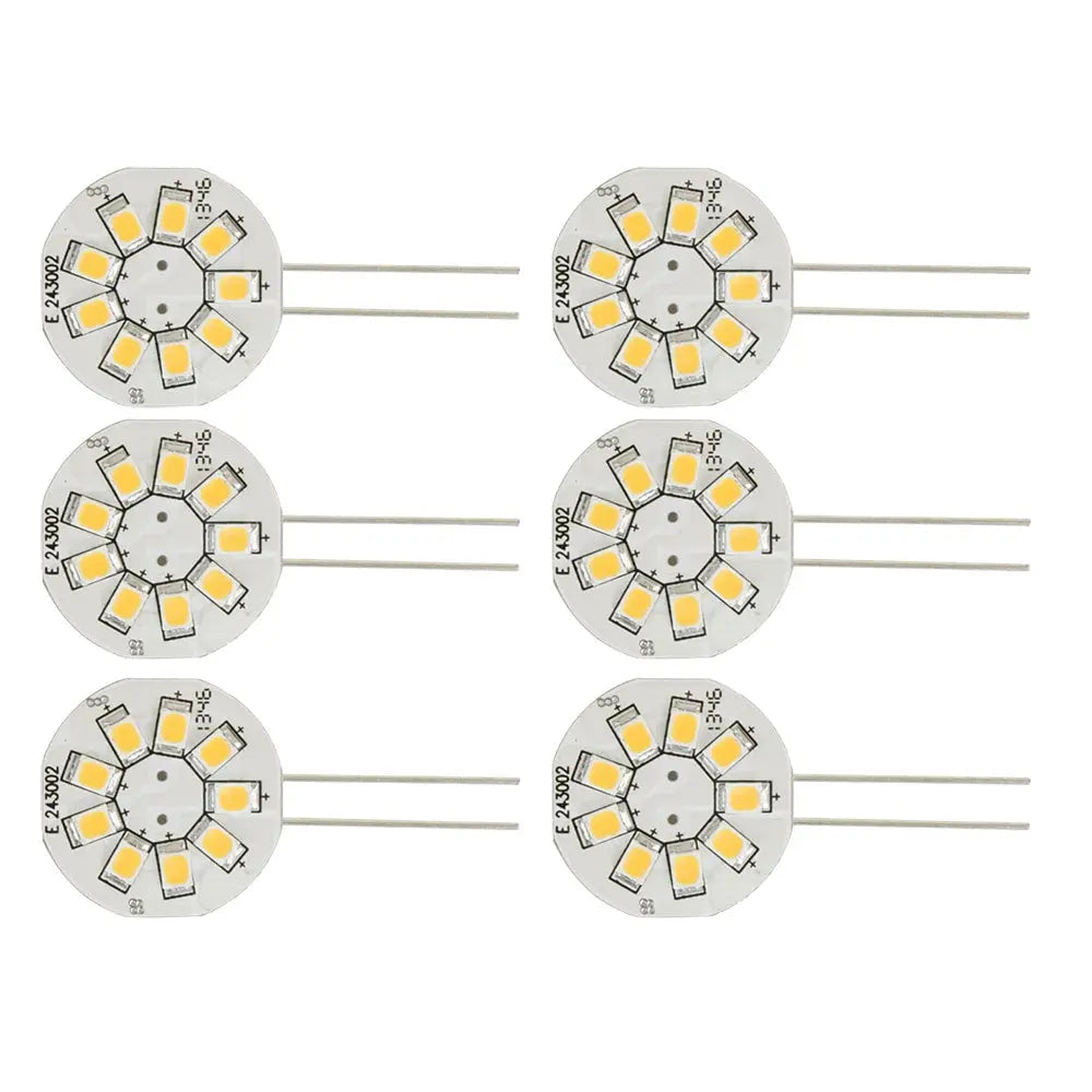 Scandvik 41152 Warm White G4 Wafer Side-Pin LED Bulb - 6-Pack