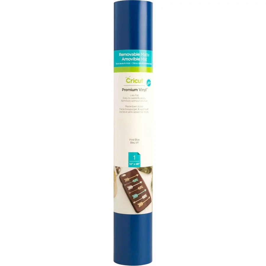 Cricut Craft Vinyl - Vivid Blue Removable Premium Vinyl, 48 Inches