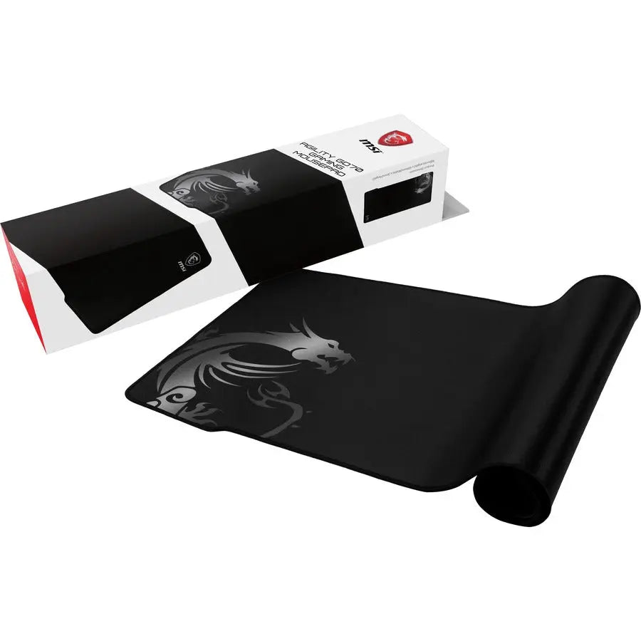 MSI AGILITY GD70 Gaming Mousepad - Large Silk Gaming Fabric Surface with Anti-Slip Rubber Base