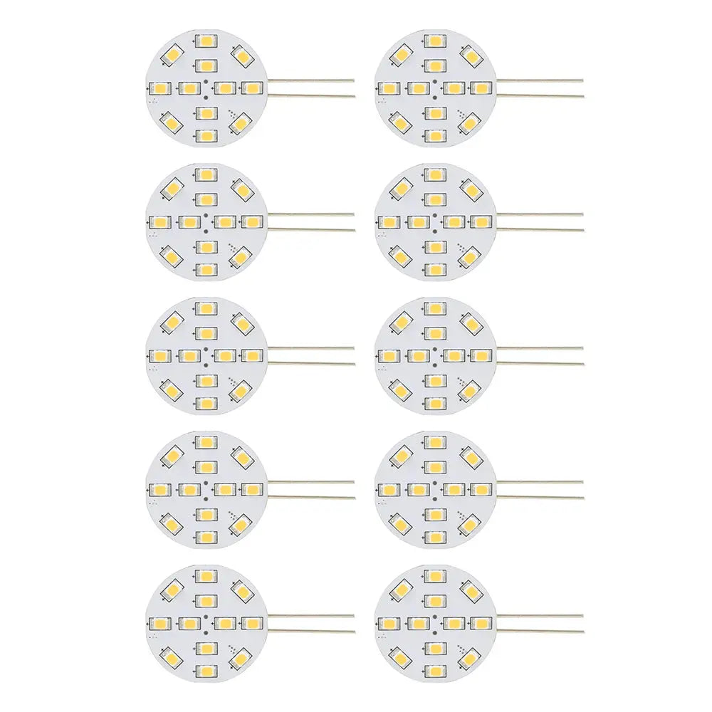 Scandvik 41167 Warm White G4 Bulb 10-Pack – 12/24VDC LED Replacement for Marine and RV Lighting
