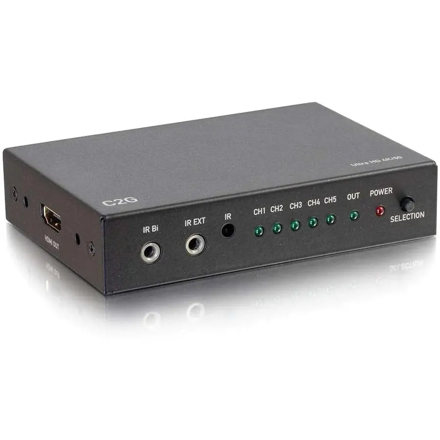 C2G 4K HDMI Selector Switch - 5-Port UHD HDMI Switch for 60Hz Video - Black