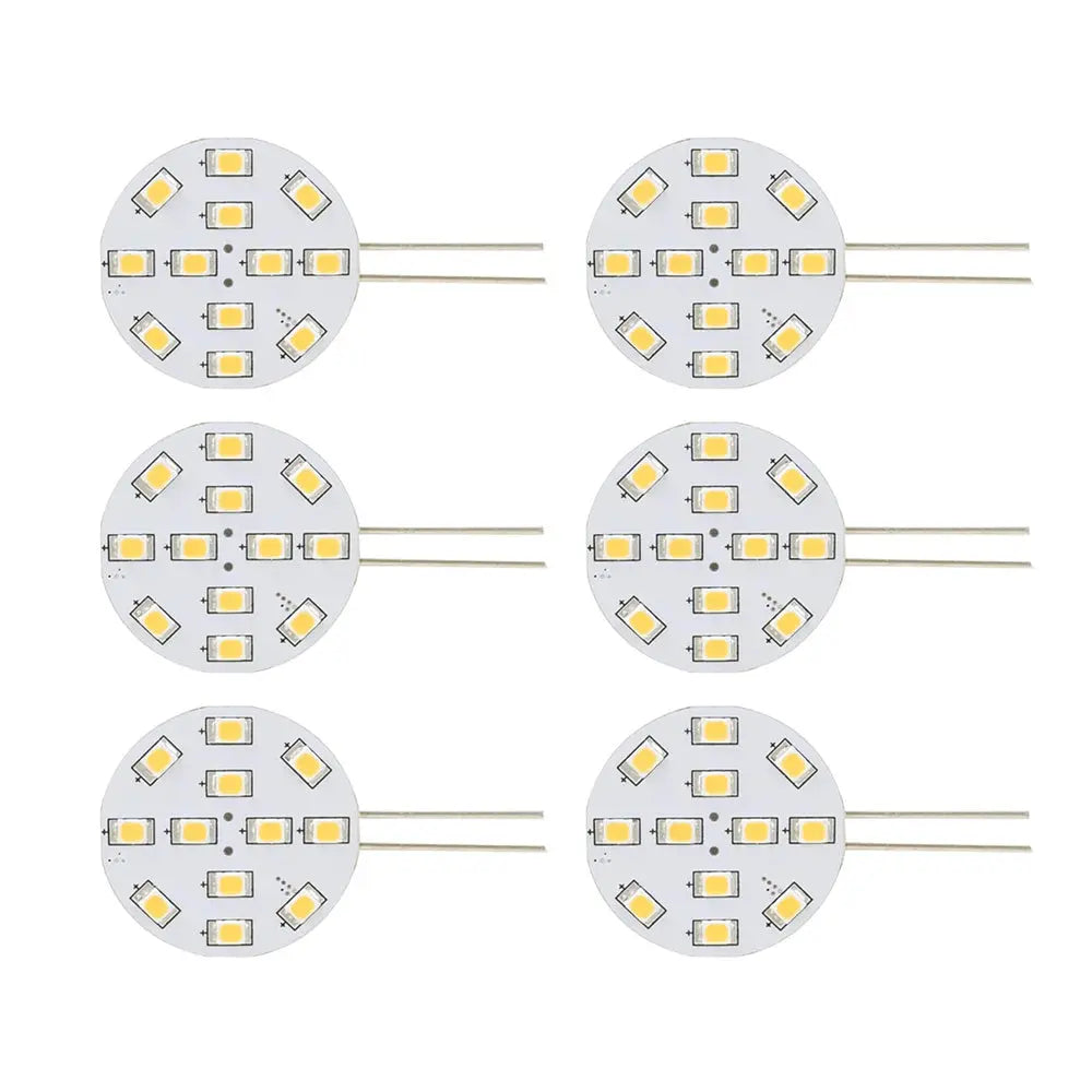 Scandvik 41154 Bulb Cool White 6-Pack - G4 Wafer Side-Pin LED Light Bulbs