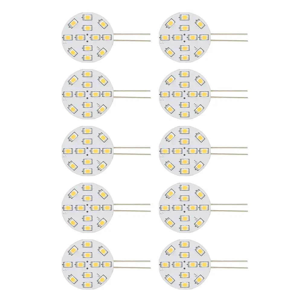 Scandvik 41168 Bulb Cool White 10-Pack - G4 Bi-Pin LED Light Bulbs for Marine and RV Applications