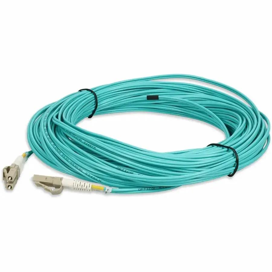 AddOn 33m LC (Male) to LC (Male) Aqua OM4 Duplex Plenum Fiber Patch Cable by AddOn