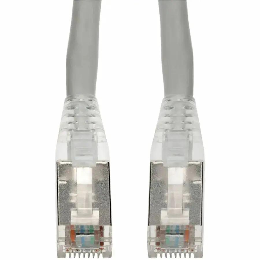 AddOn 3ft Gray CAT6A Shielded PVC Ethernet Cable with Snagless Bubble Boot RJ-45 Male to Male by ADDON