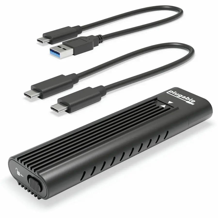 Plugable USBC-NVME External M.2 NVMe SSD Enclosure with USB-C and Thunderbolt 3 Compatibility