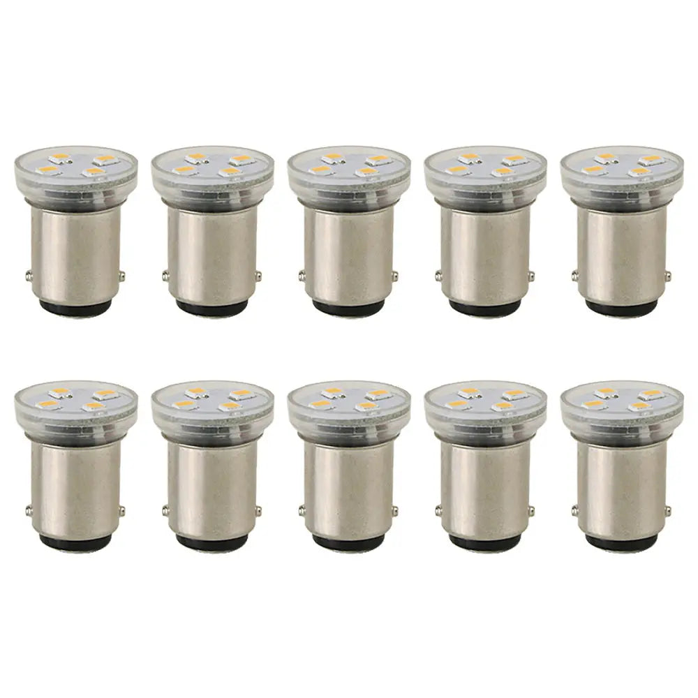 Scandvik 41171 Bulb Warm White 10-Pack - Bayonet Base LED Lights for Marine and RV Applications