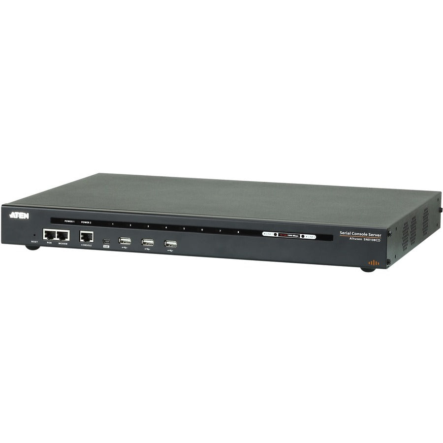 ATEN SN0108CO 8-Port Serial Console Server with Dual Power and LAN