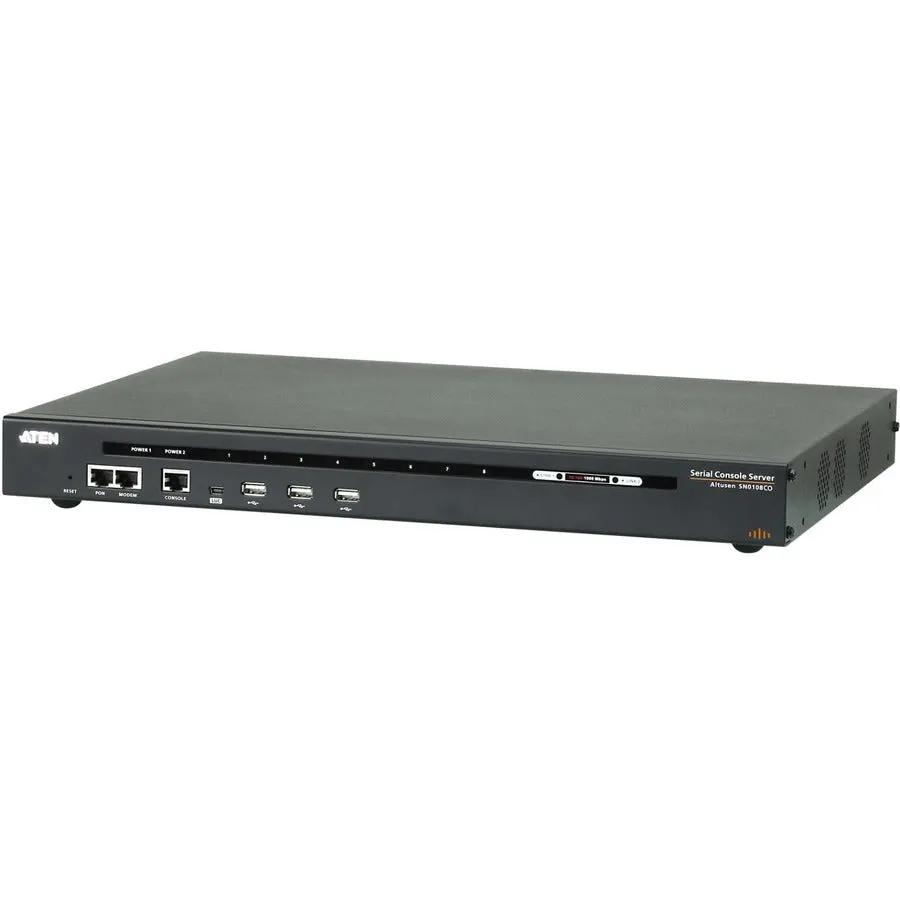 ATEN SN0108CO 8-Port Serial Console Server with Dual Power and LAN by ATEN TECHNOLOGIES