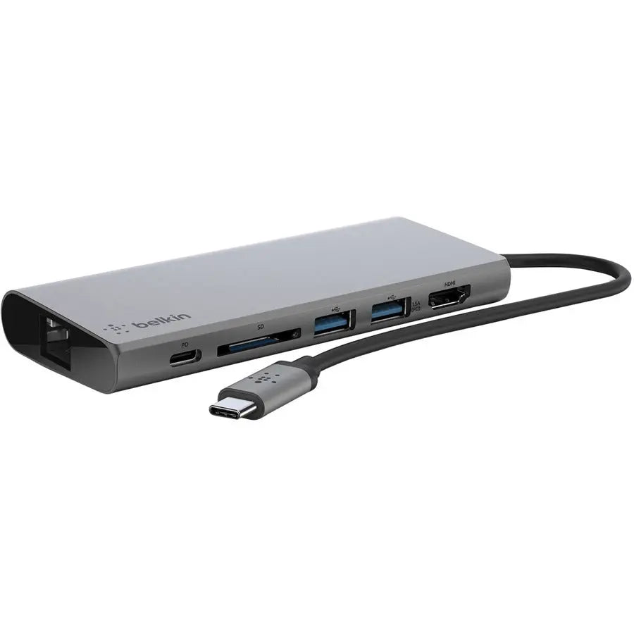 USB-C MULTIMEDIA HUB+ POWER BLKCABL