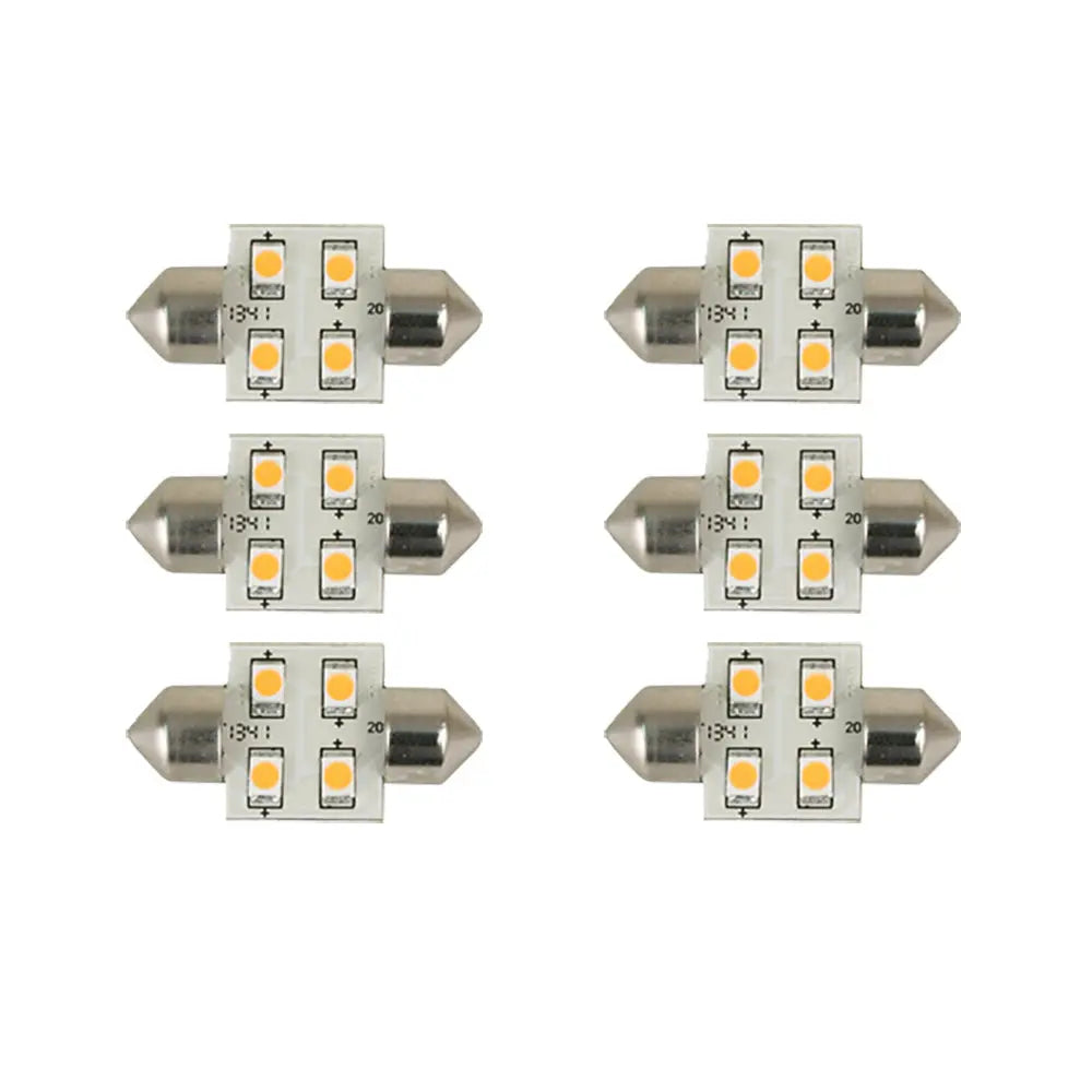 Scandvik 41160 Warm White Festoon LED Bulbs - 6 Pack